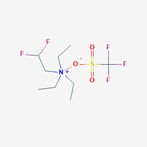 molecular formula C9H18F5NO3S B13127617 Methanesulfonicacid,1,1,1-trifluoro-,(2,2-difluoroethyl)triethylazanylester 