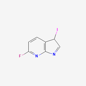 molecular formula C7H4FIN2 B13127632 6-Fluoro-3-iodo-3H-pyrrolo[2,3-b]pyridine 