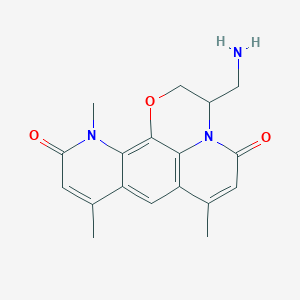 3-(Aminomethyl)-7,9,12-trimethyl-2H-[1,4]oxazino[2,3,4-ij]pyrido[3,2-g]quinoline-5,11(3H,12H)-dione