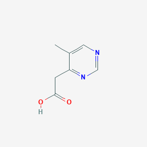 molecular formula C7H8N2O2 B13127692 2-(5-Methylpyrimidin-4-yl)aceticacid 