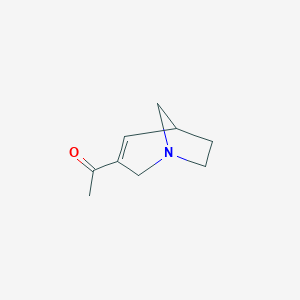 molecular formula C9H13NO B131277 1-(1-Azabicyclo[3.2.1]oct-3-en-3-yl)ethanone CAS No. 141453-98-7