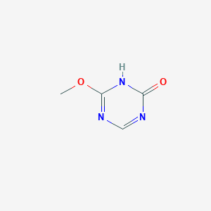 molecular formula C4H5N3O2 B13127703 6-Methoxy-1,3,5-triazin-2(1h)-one CAS No. 89033-38-5