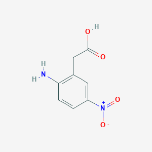 molecular formula C8H8N2O4 B13127710 2-(2-Amino-5-nitrophenyl)acetic acid 