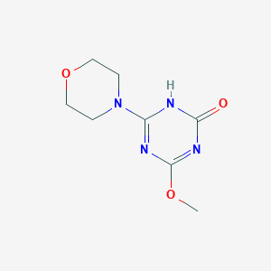 molecular formula C8H12N4O3 B13127750 4-methoxy-6-morpholin-4-yl-1H-1,3,5-triazin-2-one CAS No. 361365-40-4