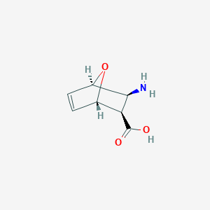 molecular formula C7H9NO3 B13127753 (1S,2R,3S,4R)-3-amino-7-oxabicyclo[2.2.1]hept-5-ene-2-carboxylic acid 