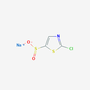 molecular formula C3HClNNaO2S2 B13127793 Sodium2-chlorothiazole-5-sulfinate 