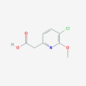 molecular formula C8H8ClNO3 B13127798 2-(5-chloro-6-methoxypyridin-2-yl)acetic acid 