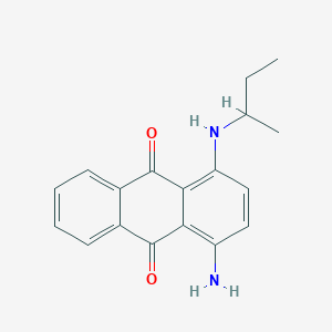 molecular formula C18H18N2O2 B13127820 1-Amino-4-[(butan-2-yl)amino]anthracene-9,10-dione CAS No. 22791-66-8