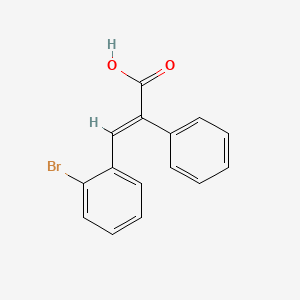 molecular formula C15H11BrO2 B13127835 (E)-3-(2-Bromophenyl)-2-phenylacrylicacid 