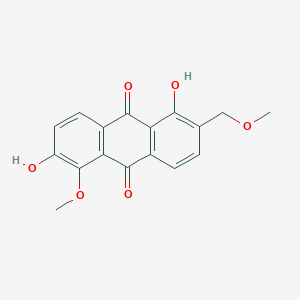 molecular formula C17H14O6 B13127895 9,10-Anthracenedione, 1,6-dihydroxy-5-methoxy-2-(methoxymethyl)- CAS No. 877238-55-6