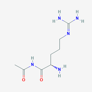 molecular formula C8H17N5O2 B13127905 (S)-N-Acetyl-2-amino-5-guanidinopentanamide 