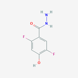 molecular formula C7H6F2N2O2 B13127907 2,5-Difluoro-4-hydroxybenzohydrazide 