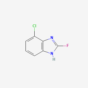 molecular formula C7H4ClFN2 B13127923 7-Chloro-2-fluoro-1H-benzo[d]imidazole 