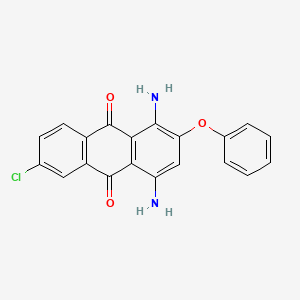 molecular formula C20H13ClN2O3 B13127950 1,4-Diamino-6-chloro-2-phenoxyanthracene-9,10-dione CAS No. 88623-57-8