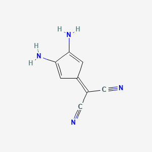 molecular formula C8H6N4 B13127955 2-(3,4-Diaminocyclopenta-2,4-dien-1-ylidene)malononitrile CAS No. 503550-50-3