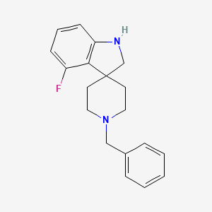 molecular formula C19H21FN2 B13127958 1'-Benzyl-4-fluorospiro[indoline-3,4'-piperidine] 