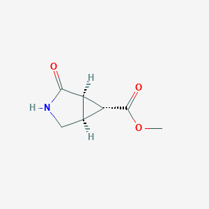 molecular formula C7H9NO3 B13127963 methyl(1R,5S,6R)-2-oxo-3-azabicyclo[3.1.0]hexane-6-carboxylate 