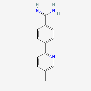 molecular formula C13H13N3 B13127982 4-(5-Methylpyridin-2-yl)benzimidamide 