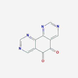 molecular formula C10H4N4O2 B13127984 Pyrimido[5,4-h]quinazoline-5,6-dione 