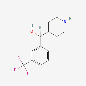 molecular formula C13H16F3NO B1312799 哌啶-4-基-(3-三氟甲基苯基)-甲醇 CAS No. 38646-29-6