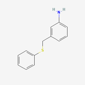 molecular formula C13H13NS B13128006 3-((Phenylthio)methyl)aniline 