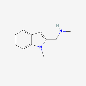 molecular formula C11H14N2 B1312802 N-甲基-1-(1-甲基-1H-吲哚-2-基)-甲胺 CAS No. 3514-15-6