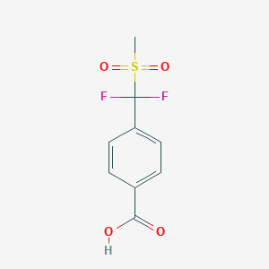 molecular formula C9H8F2O4S B13128025 4-(Difluoro-methanesulfonylmethyl)-benzoic acid 