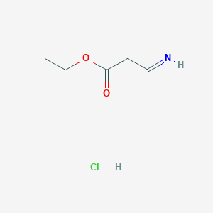 molecular formula C6H12ClNO2 B13128049 Ethyl3-iminobutanoatehydrochloride 