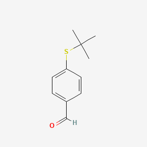 molecular formula C11H14OS B1312805 4-(tert-Butylsulfanyl)benzenecarbaldehyde CAS No. 88357-16-8