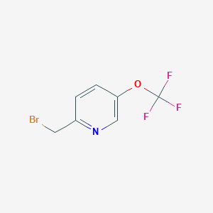 molecular formula C7H5BrF3NO B13128050 2-(Bromomethyl)-5-(trifluoromethoxy)pyridine 