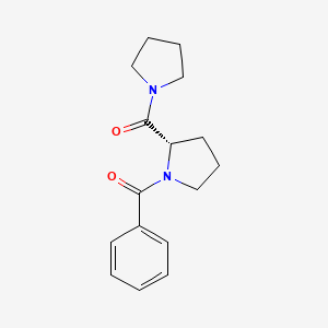 molecular formula C16H20N2O2 B13128072 (S)-(1-Benzoylpyrrolidin-2-yl)(pyrrolidin-1-yl)methanone 