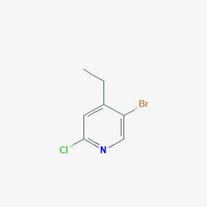 molecular formula C7H7BrClN B13128074 5-Bromo-2-chloro-4-ethylpyridine 