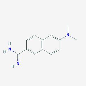 molecular formula C13H15N3 B13128079 6-(Dimethylamino)-2-naphthimidamide 