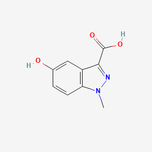 molecular formula C9H8N2O3 B13128097 5-Hydroxy-1-methyl-1H-indazole-3-carboxylic acid 