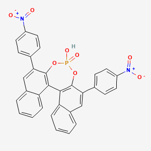 molecular formula C32H19N2O8P B1312810 (S)-3,3'-双(4-硝基苯基)-1,1'-联萘-2,2'-二基氢磷酸 CAS No. 878111-16-1