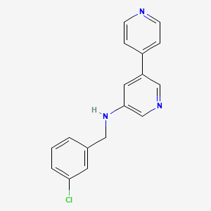 [3,4'-Bipyridin]-5-amine, N-[(3-chlorophenyl)methyl]-