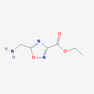 B1312813 Ethyl 5-(aminomethyl)-1,2,4-oxadiazole-3-carboxylate CAS No. 736926-14-0