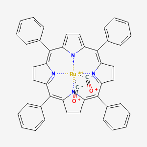 molecular formula C46H28N4O2Ru B13128139 Dicarbonyl(tetraphenylporphinato)ruthenium(II) 