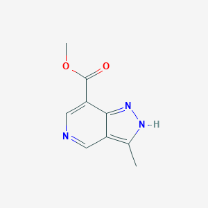 molecular formula C9H9N3O2 B13128152 Methyl 3-methyl-1H-pyrazolo[4,3-c]pyridine-7-carboxylate 