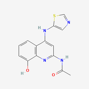 N-(8-Hydroxy-4-(thiazol-5-ylamino)quinolin-2-yl)acetamide