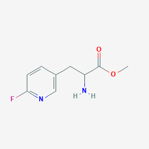 molecular formula C9H11FN2O2 B13128242 Methyl 2-amino-3-(6-fluoropyridin-3-yl)propanoate 