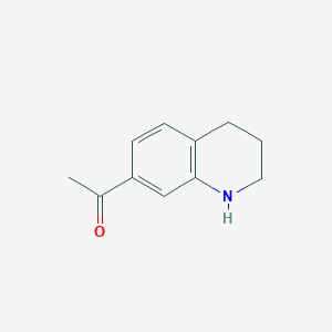 molecular formula C11H13NO B13128248 1-(1,2,3,4-Tetrahydroquinolin-7-yl)ethanone 