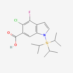 5-Chloro-4-fluoro-1-(triisopropylsilyl)-1H-indole-6-carboxylic acid