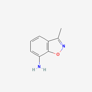 molecular formula C8H8N2O B13128320 3-Methylbenzo[d]isoxazol-7-amine 