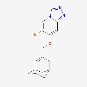 molecular formula C17H20BrN3O B13128337 7-(Adamantan-1-ylmethoxy)-6-bromo-[1,2,4]triazolo[4,3-a]pyridine 