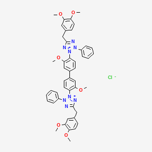 5-[(3,4-dimethoxyphenyl)methyl]-2-[4-[4-[5-[(3,4-dimethoxyphenyl)methyl]-3-phenyltetrazol-2-ium-2-yl]-3-methoxyphenyl]-2-methoxyphenyl]-3-phenyltetrazol-2-ium;chloride