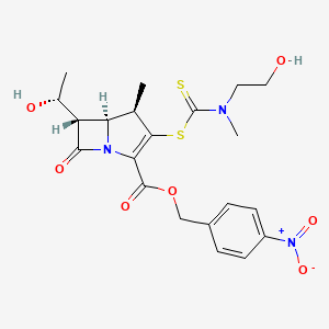 (4-nitrophenyl)methyl (4R,5S,6S)-6-[(1R)-1-hydroxyethyl]-3-[2-hydroxyethyl(methyl)carbamothioyl]sulfanyl-4-methyl-7-oxo-1-azabicyclo[3.2.0]hept-2-ene-2-carboxylate