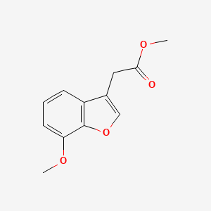 molecular formula C12H12O4 B1312844 2-(7-甲氧基苯并呋喃-3-基)乙酸甲酯 CAS No. 39581-49-2
