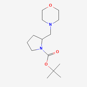 molecular formula C14H26N2O3 B13128458 tert-Butyl2-(morpholinomethyl)pyrrolidine-1-carboxylate 