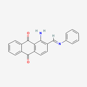 1-Amino-2-[(phenylimino)methyl]anthraquinone